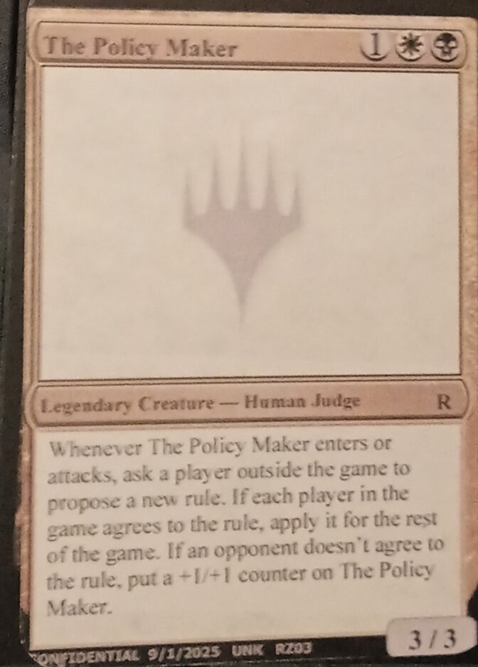The Policy Maker
