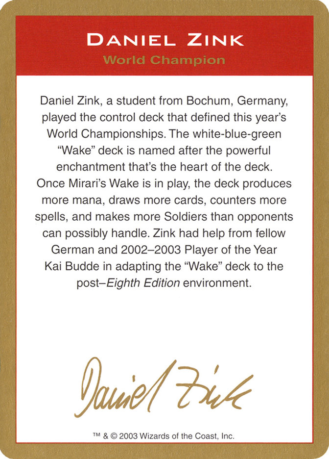 Daniel Zink Bio