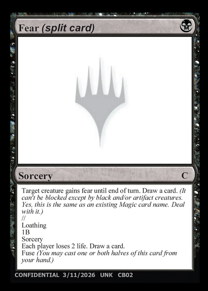 Fear (split card)